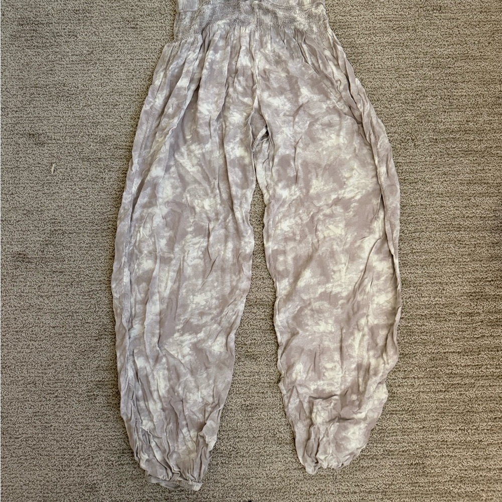 Lotus and Luna grey Ty dye Harem pants